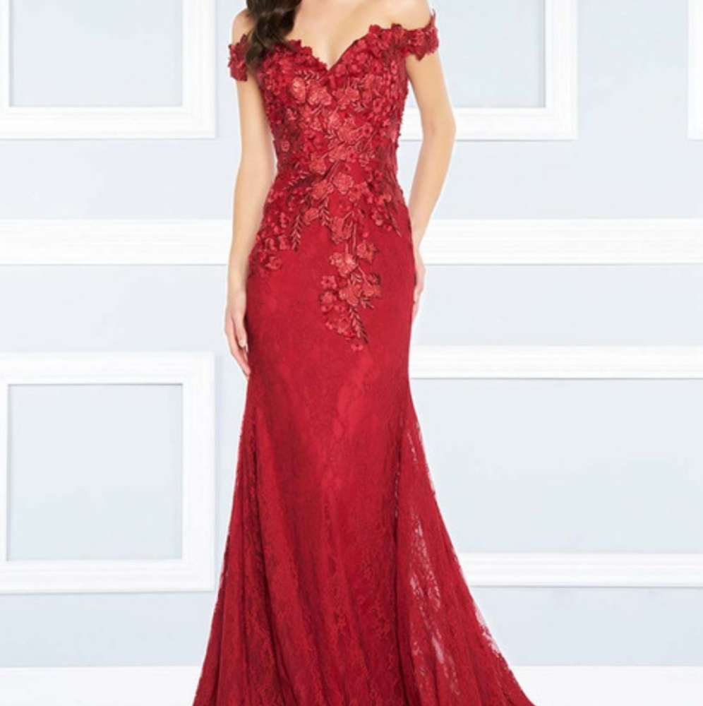 Lace evening gown